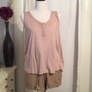 AE snap front henley tank.